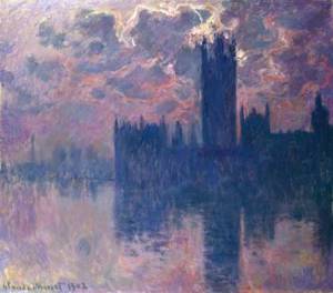 Monet Houses of Parliament at Sunset