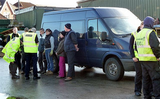 The UKBA enforcing the border in a non-educational workplace (UK Home Office, used under a Creative Commons share-alike agreement; from http://www.flickr.com/photos/49956354@N04/5413187108/) 
