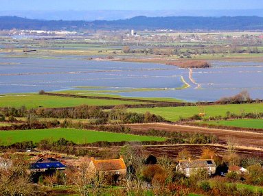 Figure 3. Flooding on the Somerset Levels, January 2009 (Wikimedia Commons, 2009) 