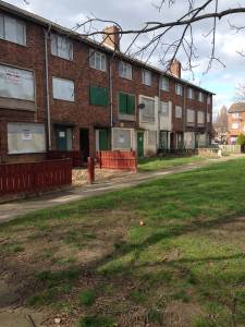Boarded up houses in Stockton on Tees, North East, 2015. Photo Credit: Kayleigh Garthwaite.