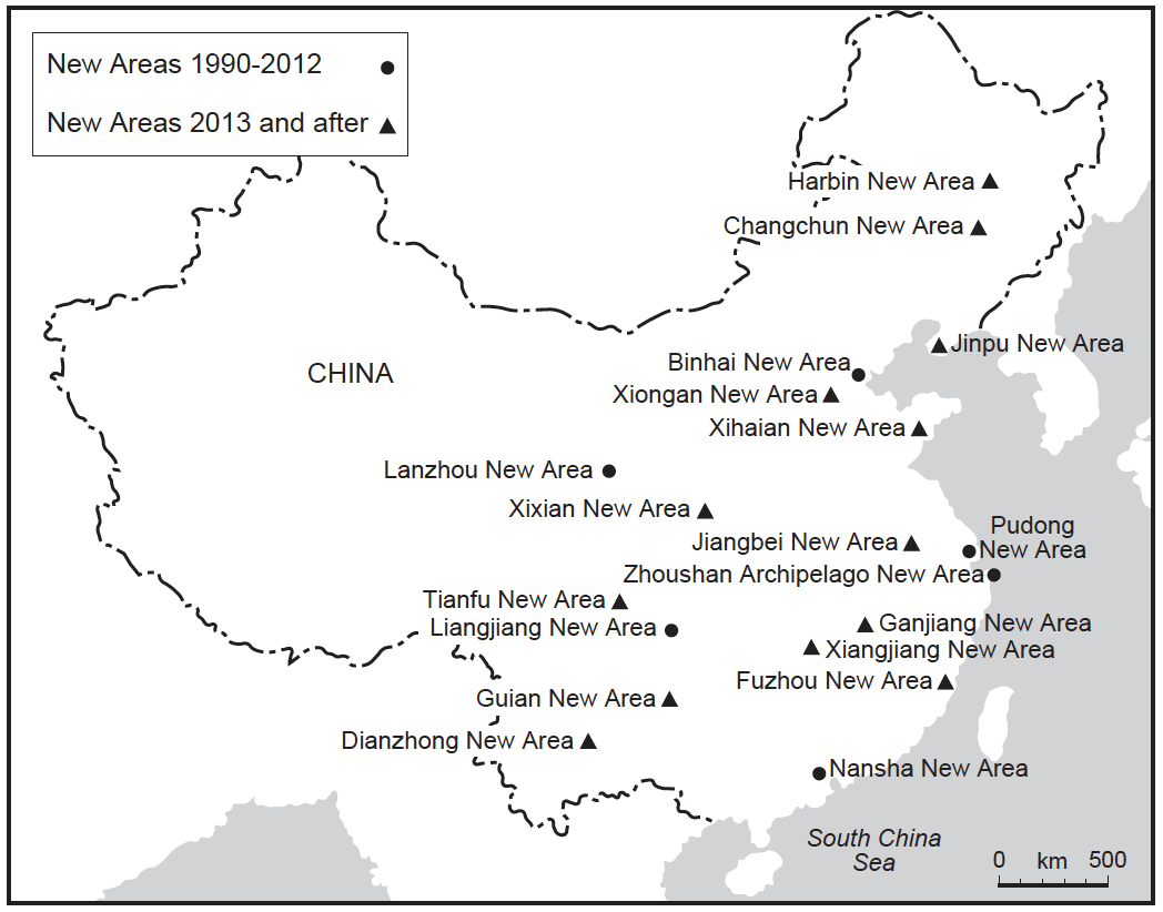 Experimenting with change: China’s “nationally strategic new areas”, 1990-2016. Source: Reproduced from Lim (2019: 3)
